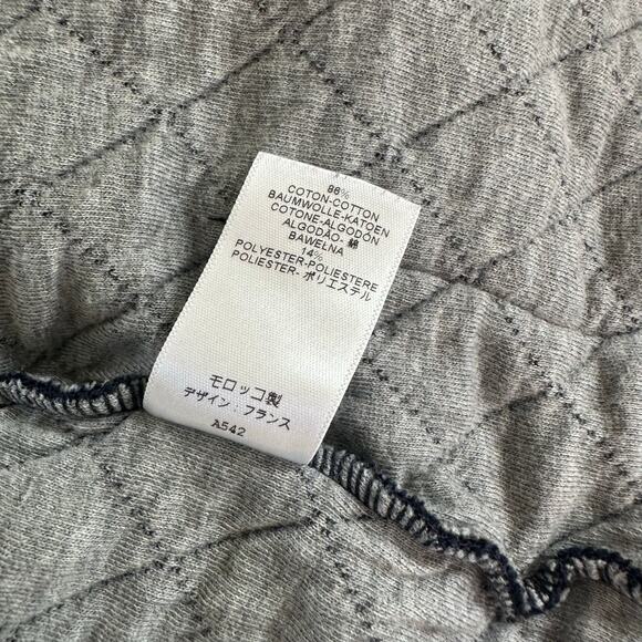 Petit Bateau Navy Diamond Quilted Cotton Blend Girls Jacket Snap Buttons 12Y - Picture 5 of 10